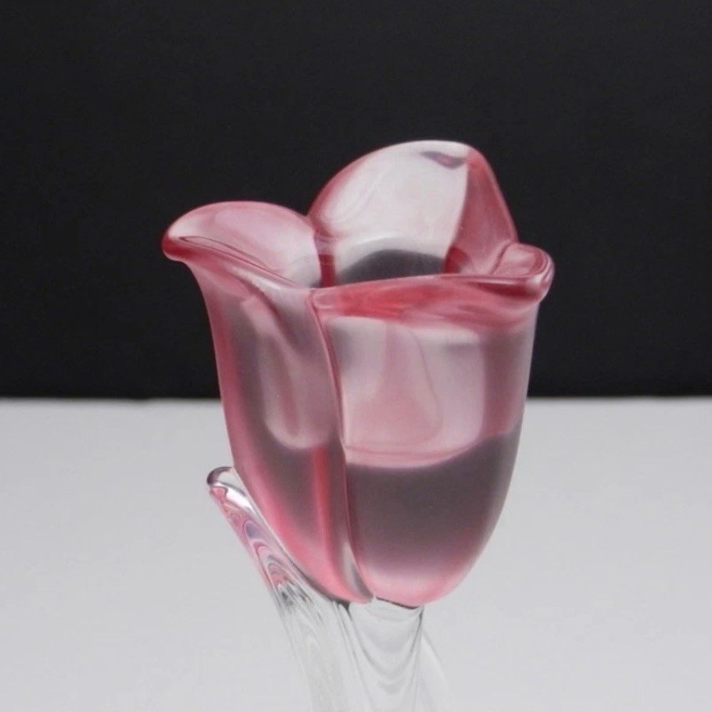 Mikasa Pink Crystal Candle Holder Vintage Glass Home Decor Romantic Cottagecore - Picture 4 of 11